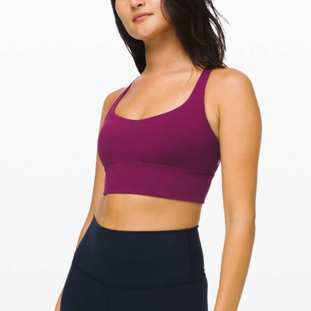 Lululemon Free to Be Wild Long Line Athletic Bra Purple Size 4